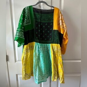 Psychic Outlaw Patchwork Bandana Mini Dress